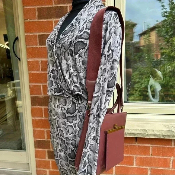 Snake Print Michael Kors Midi Dress PTP 21” Stretchy - Picture 2 of 11